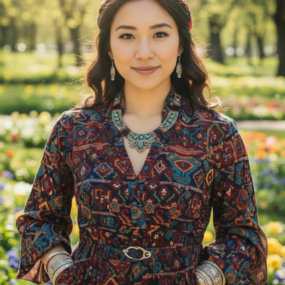 Vintage Tibetan Necklace - Picture 2 of 2